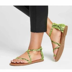 Mix No. 6 Pura Sandal 8 1/2 snakeskin print